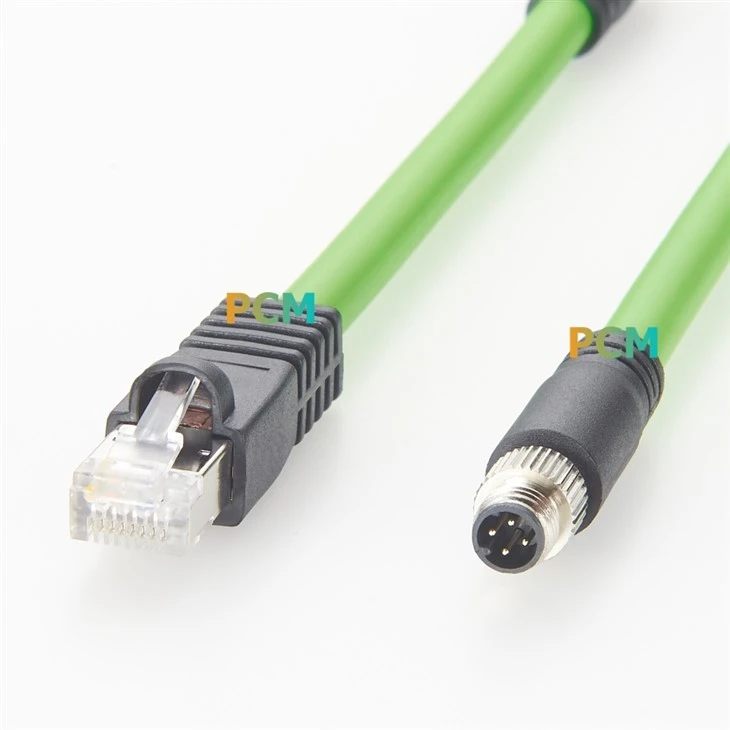 M8 D Code To RJ45 8P8C Profinet Cable