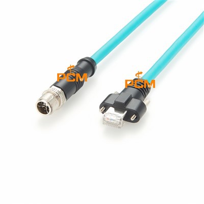 „Cat6a Gige M12 X-Code“ į RJ45 Ethernet kabelį