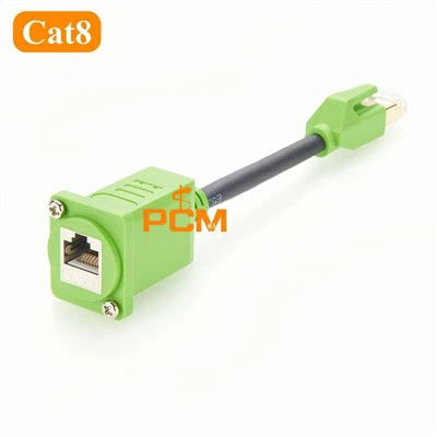 Cat 8 Cable Panel Mount RJ45 Ethernet kabelis