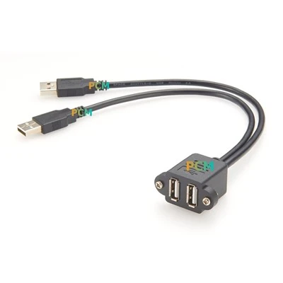 Sudedamas USB{0}}Dviejų prievadų ilgintuvas