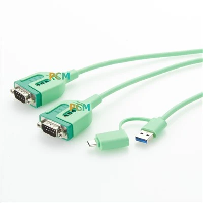 USB prie dvigubo DB9 RS232 nuoseklusis kabelis
