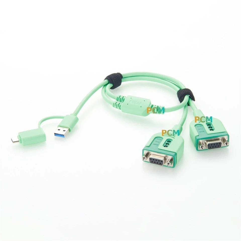 USB-A USB-C To Dual DB9 Serial Cable factory