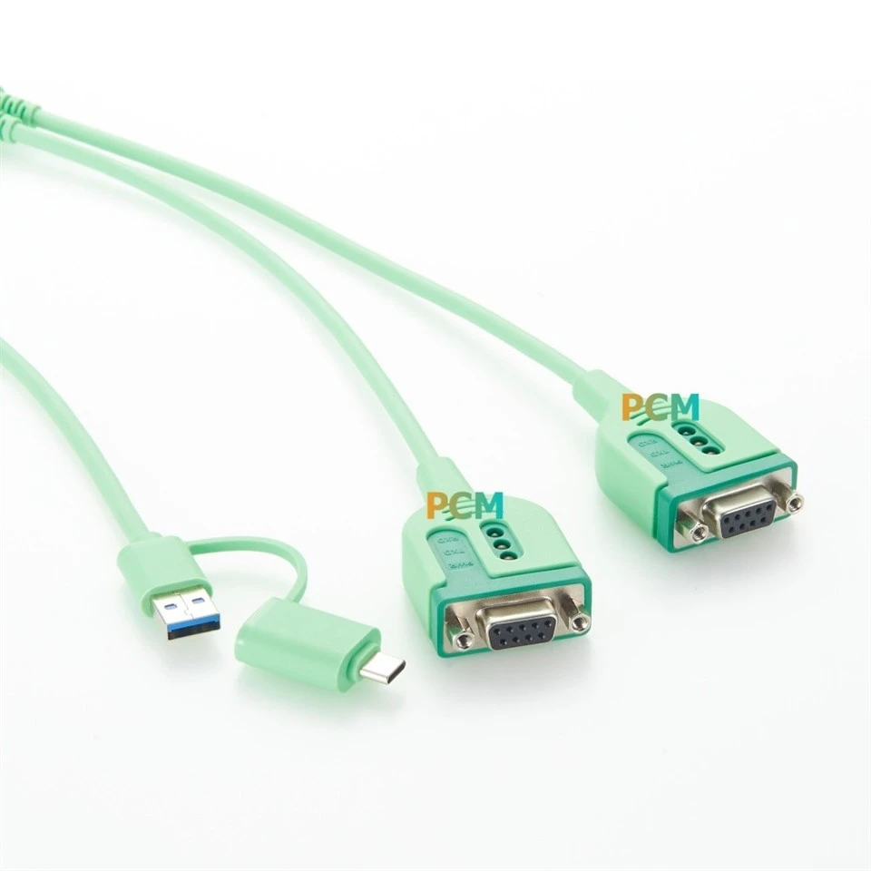 USB-A USB-C To Dual DB9 Serial Cable suppliers